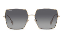 BURBERRY Oversized Square Sunglasses in Light Gold – Product Photo 1