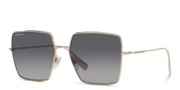 Shop BURBERRY Oversized Square Sunglasses in Light Gold online.