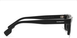 نظارة شمسية بإطار مستطيل من بربري بلون أسود - صورة المنتج 3