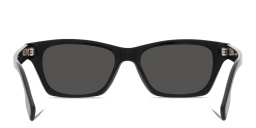 نظارة شمسية بإطار مستطيل من بربري بلون أسود - صورة المنتج 4