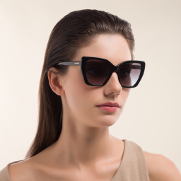 BURBERRY Cat Eye Sunglasses in Black – Product Photo 6