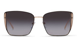 Shop BVLGARI Square Sunglasses in Black online.
