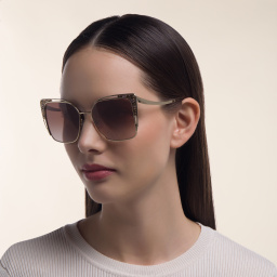 BVLGARI Butterfly Sunglasses in Pale Gold – Product Photo 6