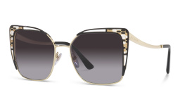 BVLGARI Oversized Butterfly Sunglasses in Pale Gold/Black – Product Photo 2