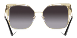 BVLGARI Oversized Butterfly Sunglasses in Pale Gold/Black – Product Photo 4