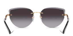 BVLGARI Rimless Cat Eye Sunglasses in Pink Gold – Product Photo 4