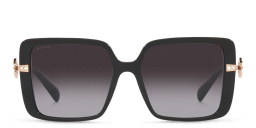 BVLGARI Oversized Square Sunglasses in Black – Product Photo 1