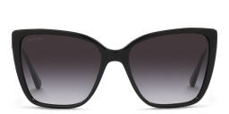 Shop BVLGARI Cat Eye Sunglasses in Black online.