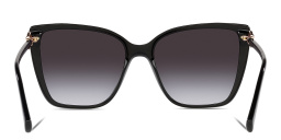 Shop BVLGARI Cat Eye Sunglasses in Black online.