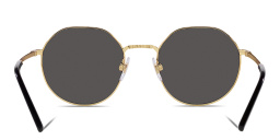 Shop Dolce & Gabbana Round Sunglasses in Gold online.
