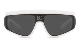Dolce & Gabbana Unisex Rectangle Sunglasses in White – Product Photo 1