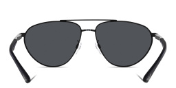 Shop Emporio Armani Aviator Sunglasses in Matte Black online.