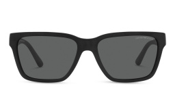 Emporio Armani Rectangle Sunglasses in Matte Black – Product Photo 1