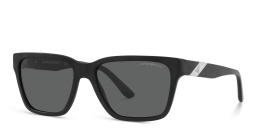 Emporio Armani Rectangle Sunglasses in Matte Black – Product Photo 2