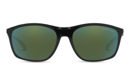 Emporio Armani Rectangle Sunglasses in Shiny Black – Product Photo 1