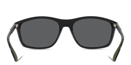 Emporio Armani Rectangle Sunglasses in Shiny Black – Product Photo 4