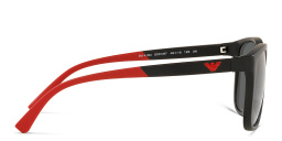 نظارات شمسية مربّعة للأطفال من امبوريو أرماني بلون أسود مطفي - صورة المنتج 3