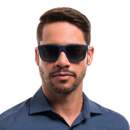 Emporio Armani Pillow Sunglasses in Matte Blue – Product Photo 6