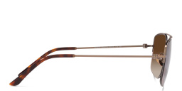 GIORGIO ARMANI Half Rim Rectangle Sunglasses in Matte Bronze – Product Photo 3