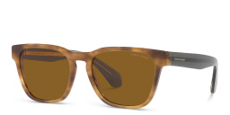 Shop GIORGIO ARMANI Square Sunglasses in Brown online.