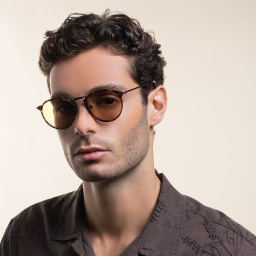 Shop GIORGIO ARMANI Panthos Sunglasses in Havana online.