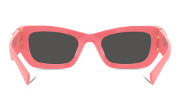 Shop MIU MIU Rectangle Sunglasses in Pink online.