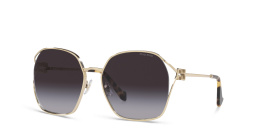MIU MIU Half Rim Irregular Sunglasses in Pale Gold – Product Photo 2