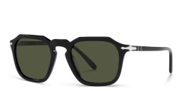 Shop PERSOL Unisex Square Sunglasses in Black online.