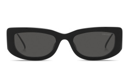 Shop PRADA Rectangle Sunglasses in Black online.
