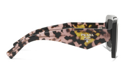 Shop PRADA Square Sunglasses in Black online.