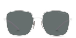 نظارات شمسية مربّعة كبيرة من برادا بلون أبيض - صورة المنتج 1