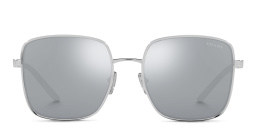 PRADA Oversized Square Sunglasses in Silver – Product Photo 1