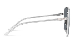 PRADA Oversized Square Sunglasses in Silver – Product Photo 3