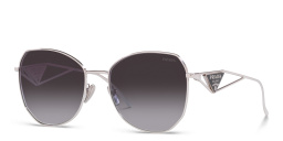 تسوق نظارات شمسية غير منتظمة برادا بلون فضي أونلاين.