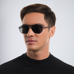 PRADA Rectangle Sunglasses in Black – Product Photo 6