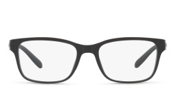 Shop BVLGARI Wide Rectangle Eyeglasses in Matte Black online.