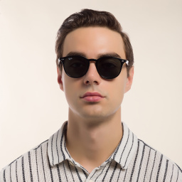 Shop Dolce & Gabbana Round Eyeglasses in Gold online.