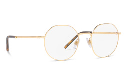 Shop Dolce & Gabbana Round Eyeglasses in Gold online.
