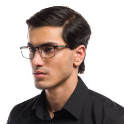 Shop Emporio Armani Pillow Eyeglasses in Matte Black online.