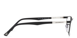 Shop Emporio Armani Pillow Eyeglasses in Matte Black online.