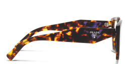 Shop PRADA Irregular Eyeglasses in Honey Tortoise online.