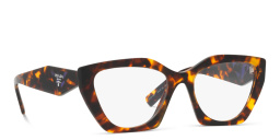 Shop PRADA Irregular Eyeglasses in Honey Tortoise online.