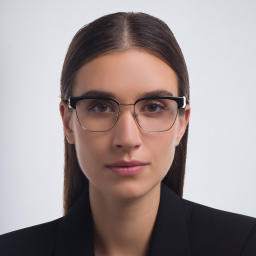 PRADA Irregular Eyeglasses in Black/Pale Gold – Product Photo 5