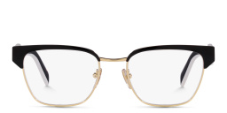 PRADA Irregular Eyeglasses in Black/Pale Gold – Product Photo 1