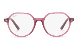 Shop Ray-Ban Junior Thalia Kids Irregular Eyeglasses in Transparent Pink online.