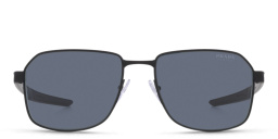 Shop Prada Linea Rossa Rectangle Sunglasses in Black online.