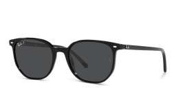 Shop Ray-Ban Elliot Unisex Square Sunglasses in Black online.