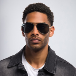 Ray-Ban Unisex Wide Pilot Sunglasses in Silver – Product Photo 8