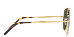 Shop Ray-Ban Unisex Wide Pilot Sunglasses in Gold online.