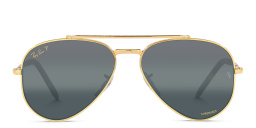 Ray-Ban Unisex Wide Pilot Sunglasses in Gold – Product Photo 1